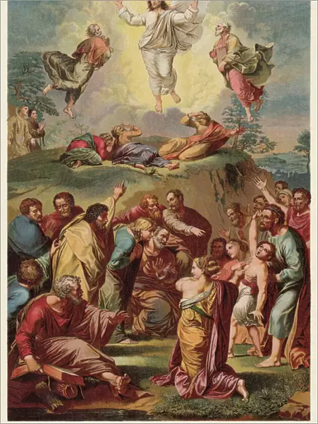 Transfiguration, painted (1516  /  20) by Raphael (1883-1520), chromolithograph