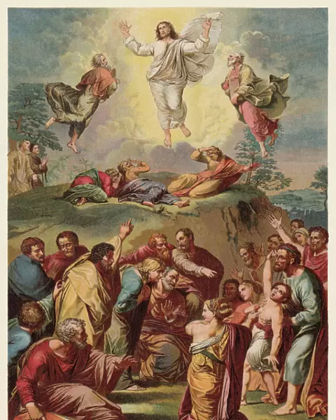 Transfiguration, painted (1516  /  20) by Raphael (1883-1520), chromolithograph