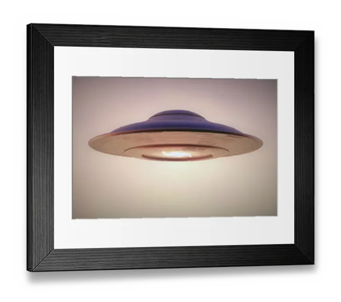 Framed Print : Unidentified flying object, illustration