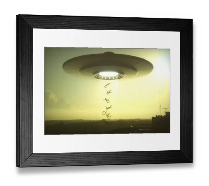 Framed Print : Alien abduction, illustration Framed Print : Alien abduction, illustration