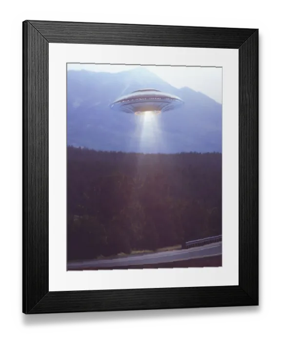 Framed Print : Unidentified flying object, composite image Framed Print : Unidentified flying object, composite image