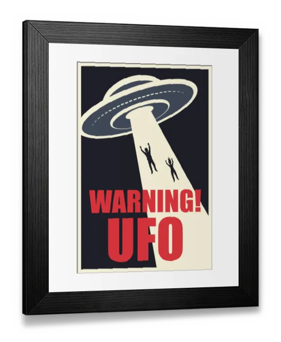 Framed Print : UFO_Poster Framed Print : UFO_Poster