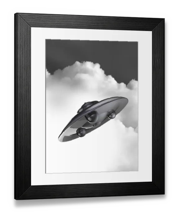 Framed Print : UFO, illustration Framed Print : UFO, illustration