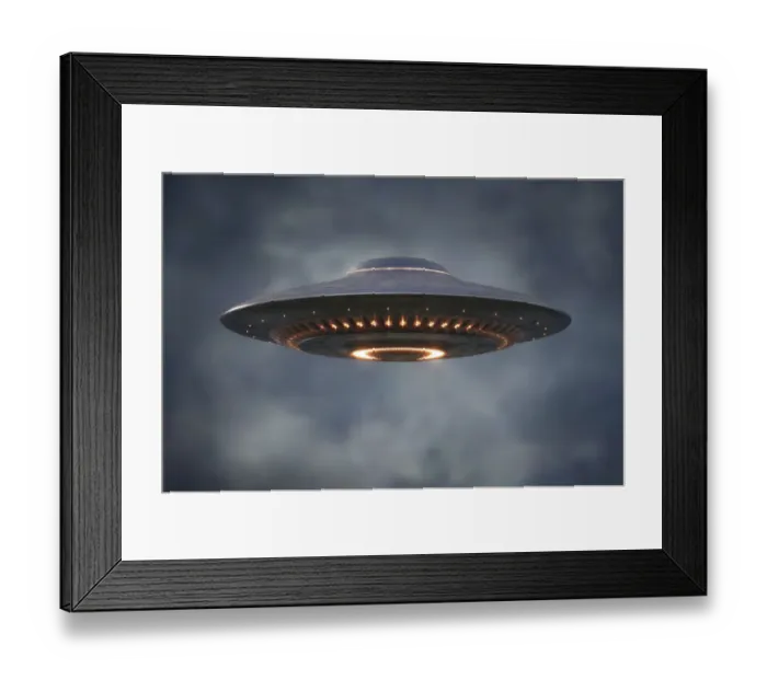Framed Print : Unidentified flying object, composite image Framed Print : Unidentified flying object, composite image