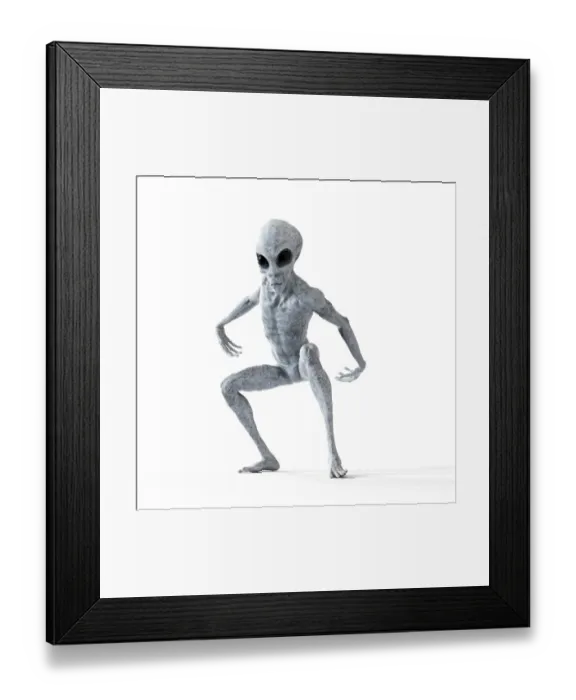 Framed Print : Illustration of a humanoid alien Framed Print : Illustration of a humanoid alien