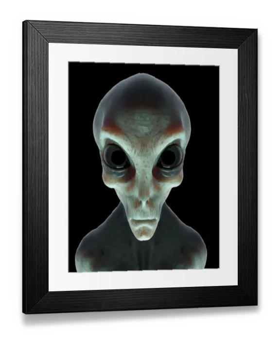 Framed Print : Alien, illustration Framed Print : Alien, illustration