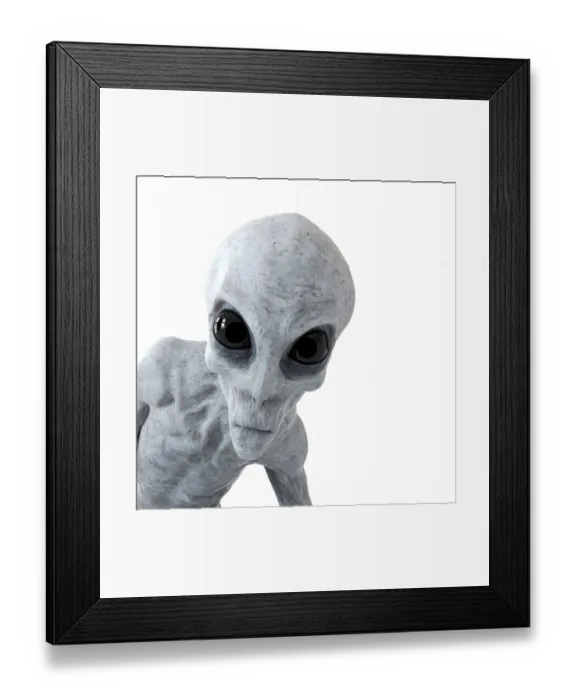 Framed Print : Illustration of a humanoid alien Framed Print : Illustration of a humanoid alien