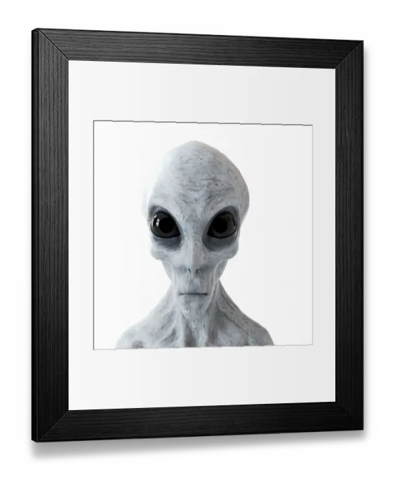 Framed Print : Illustration of a humanoid alien Framed Print : Illustration of a humanoid alien
