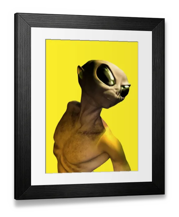 Framed Print : Alien, artwork Framed Print : Alien, artwork