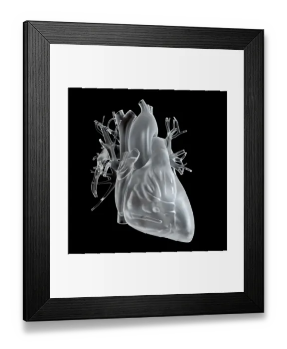 Framed Print : Illustration of glass heart Framed Print : Illustration of glass heart