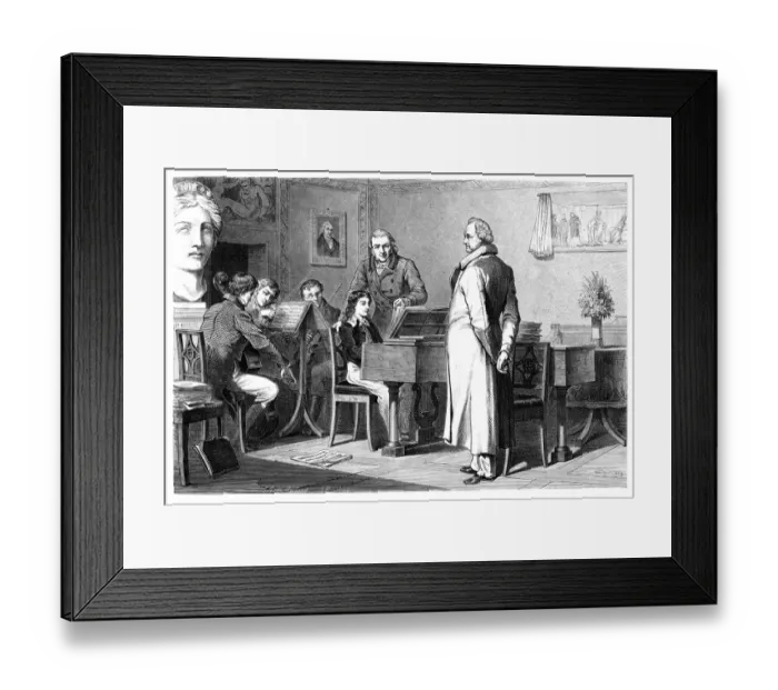 Framed Print : Johann Wolfgang v. Goethe with Mendelsohn-Bartholdy Framed Print : Johann Wolfgang v. Goethe with Mendelsohn-Bartholdy