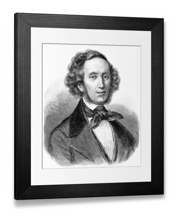 Framed Print : Portrait of the composer Felix Mendelsohn-Bartholdy Framed Print : Portrait of the composer Felix Mendelsohn-Bartholdy