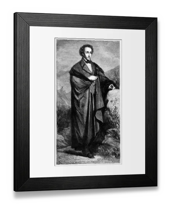 Framed Print : Composer Felix Mendelssohn Bartholdy from 1866 Framed Print : Composer Felix Mendelssohn Bartholdy from 1866