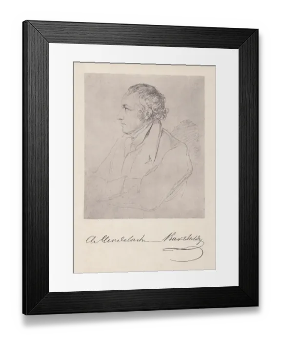 Framed Print : Abraham Mendelssohn Bartholdy (1776-1835, German banker, collotype, published in 1882 Framed Print : Abraham Mendelssohn Bartholdy (1776-1835, German banker, collotype, published in 1882