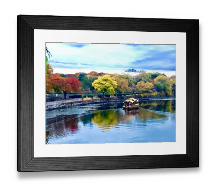 Framed Print : Autumn in Japan: view around Osaka castle, Osaka, Japan Framed Print : Autumn in Japan: view around Osaka castle, Osaka, Japan