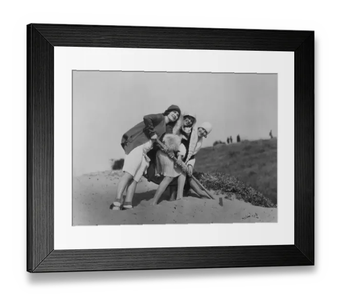 Framed Print : Flappers On The Beach Framed Print : Flappers On The Beach