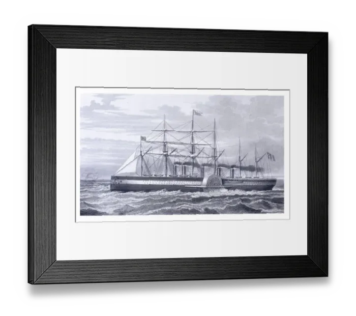 Framed Print : Iron sailing steamship Great Eastern Transatlantic Framed Print : Iron sailing steamship Great Eastern Transatlantic