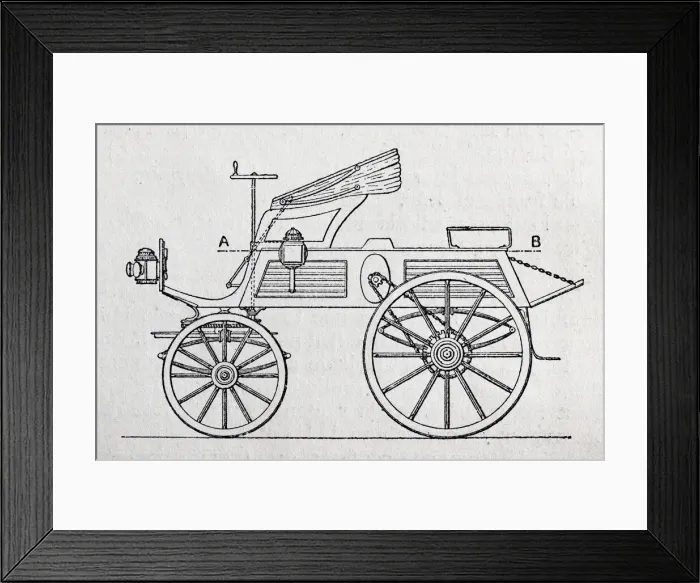 Framed Print : Vintage electric car by Paul Pouchain 1894 Framed Print : Vintage electric car by Paul Pouchain 1894
