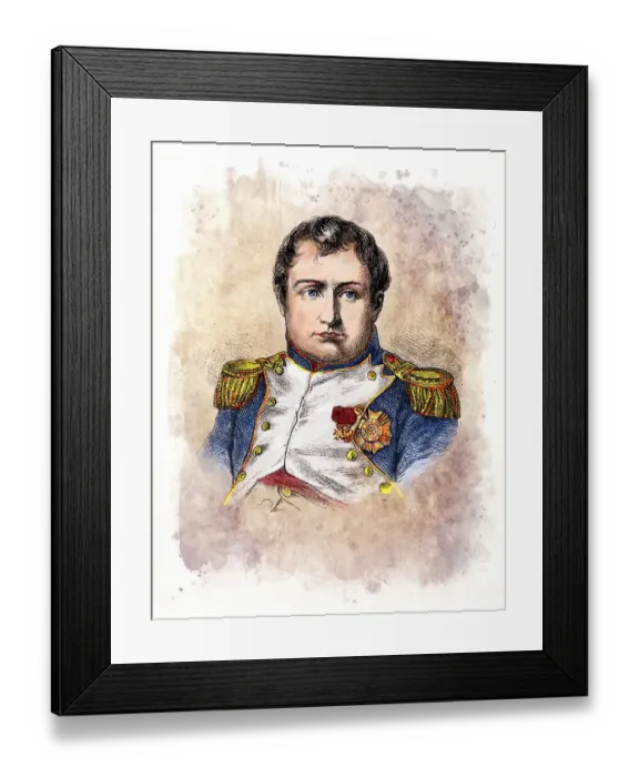 Framed Print : Napolean Bonaparte portrait in uniform 1870 Framed Print : Napolean Bonaparte portrait in uniform 1870