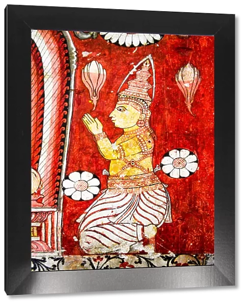 Ancient frescoes - Traditional painting of Kandyan Style, Lankatilaka Temple, Kandy
