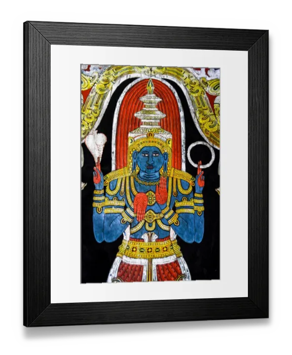 Framed Print : Lord Vishnu at Mediliya Rajamaha Vihara