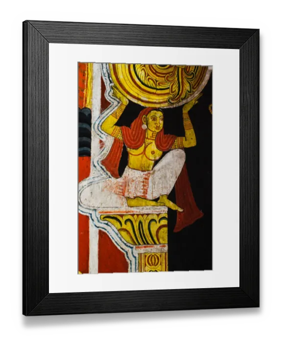 Framed Print : Traditional art at Mediliya Rajamaha Vihara Framed Print : Traditional art at Mediliya Rajamaha Vihara
