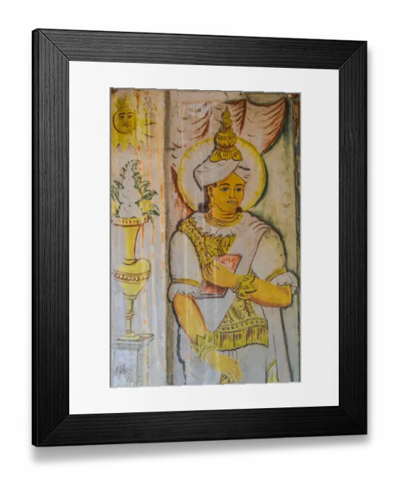 Framed Print : The impressive wall mural Ancient painting