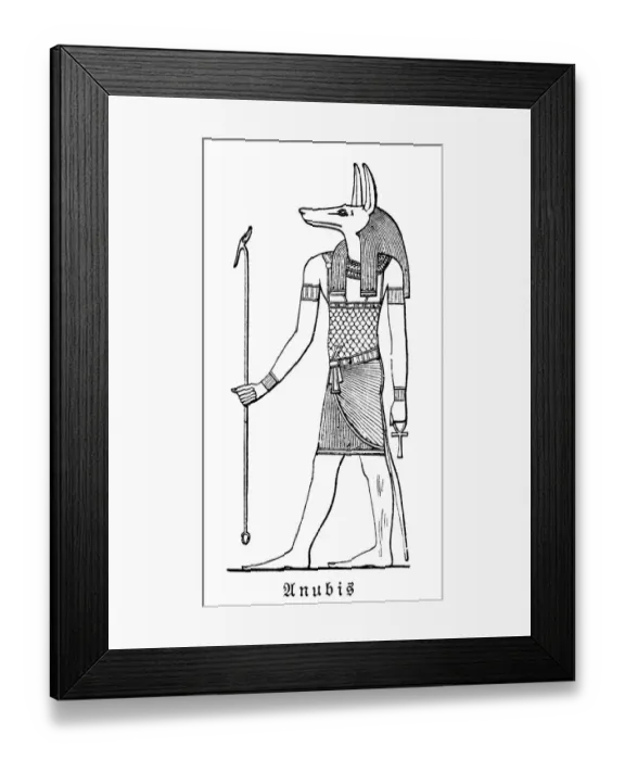 Framed Print : Ancient egyptian hieroglyph of Anubis god of death illustration 1896 Framed Print : Ancient egyptian hieroglyph of Anubis god of death illustration 1896