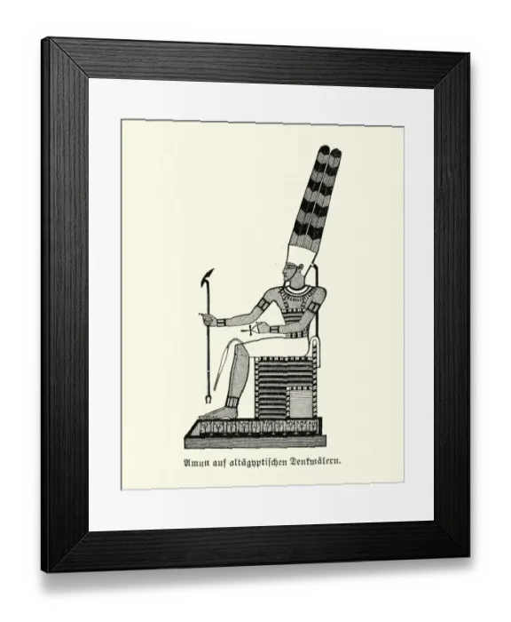 Framed Print : Ancient Egyptian God Amun Framed Print : Ancient Egyptian God Amun