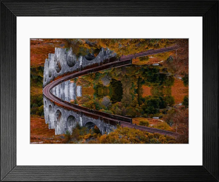 Framed Print : Surreal picture with mirror effect of stunning bridge with Moebius effect Framed Print : Surreal picture with mirror effect of stunning bridge with Moebius effect