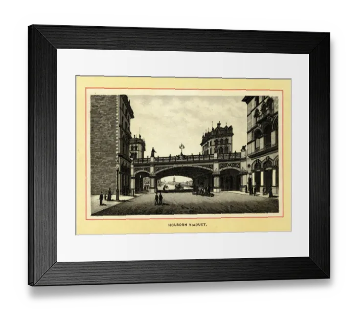 Framed Print : Victorian London - Holborn Viaduct Framed Print : Victorian London - Holborn Viaduct