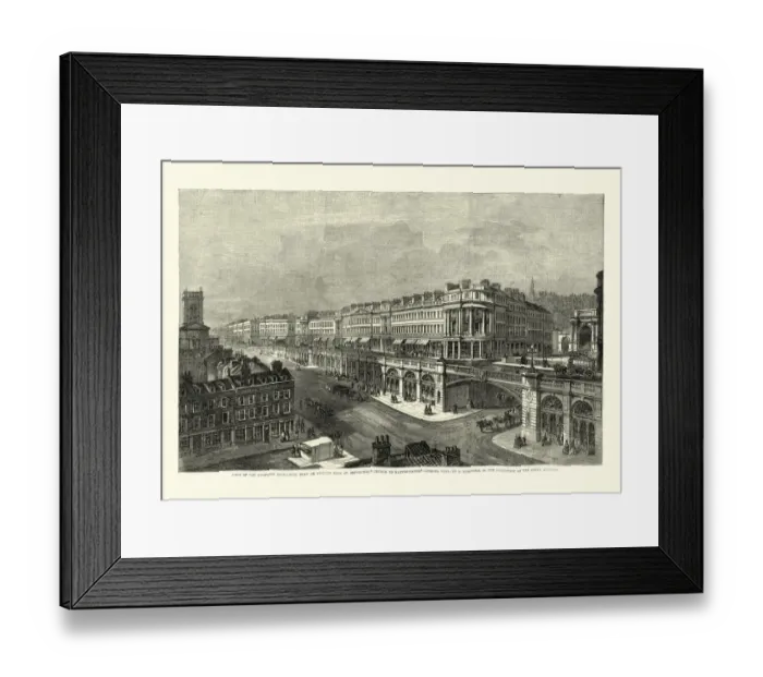 Framed Print : Victorian urban architecture, High Level Road or Viaduct from St Framed Print : Victorian urban architecture, High Level Road or Viaduct from St