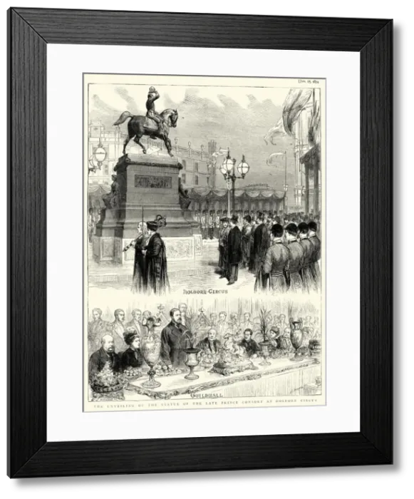 Framed Print : Victorian London - Statue of Prince ALbert, Holborn Circus