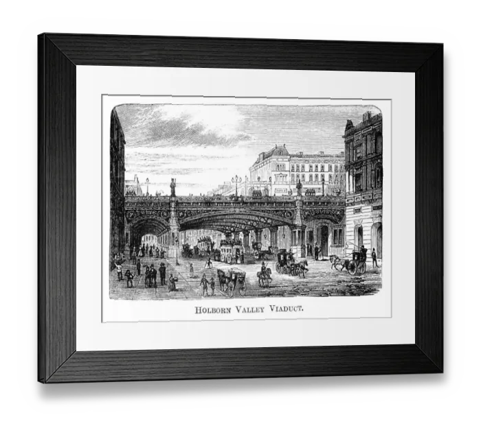 Framed Print : Holborn Valley Viaduct, London (1871 engraving) Framed Print : Holborn Valley Viaduct, London (1871 engraving)