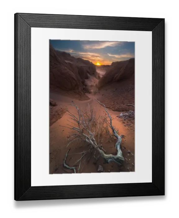 Framed Print : Sunset at Mongolia flaming cliff Framed Print : Sunset at Mongolia flaming cliff