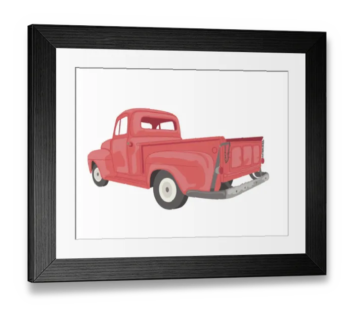 Framed Print : Print. pickup truck Framed Print : Print. pickup truck