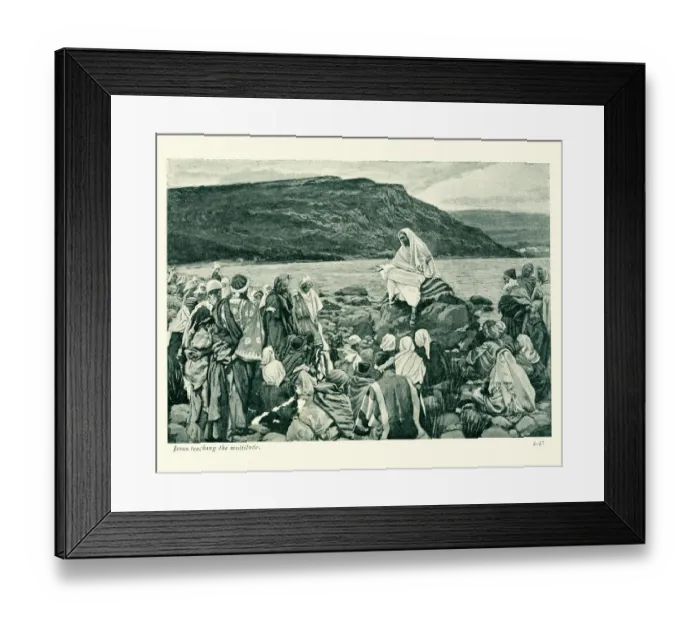 Framed Print : Jesus teaching the multitude