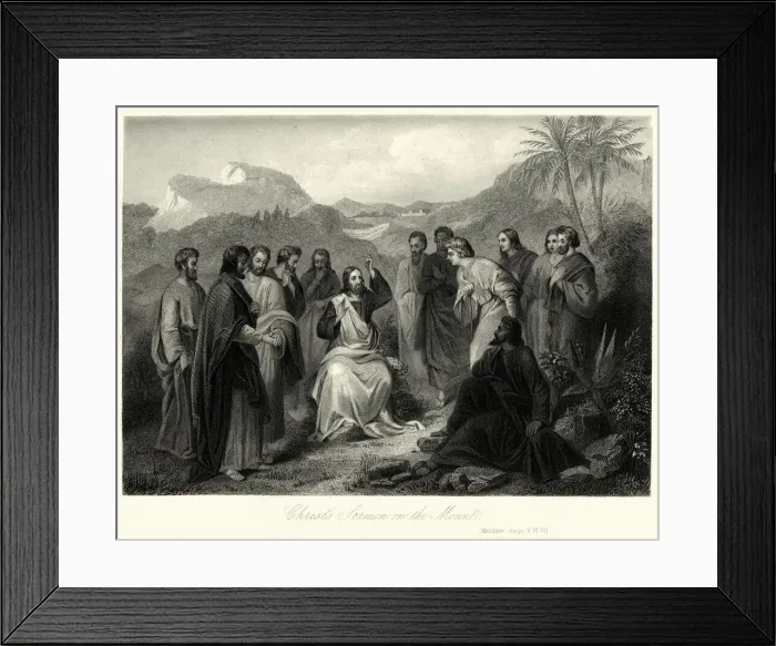 Framed Print : Jesus Christs sermon on the Mount Framed Print : Jesus Christs sermon on the Mount