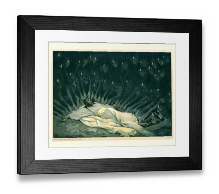 Framed Print : Jesus ministered to by Angels Framed Print : Jesus ministered to by Angels