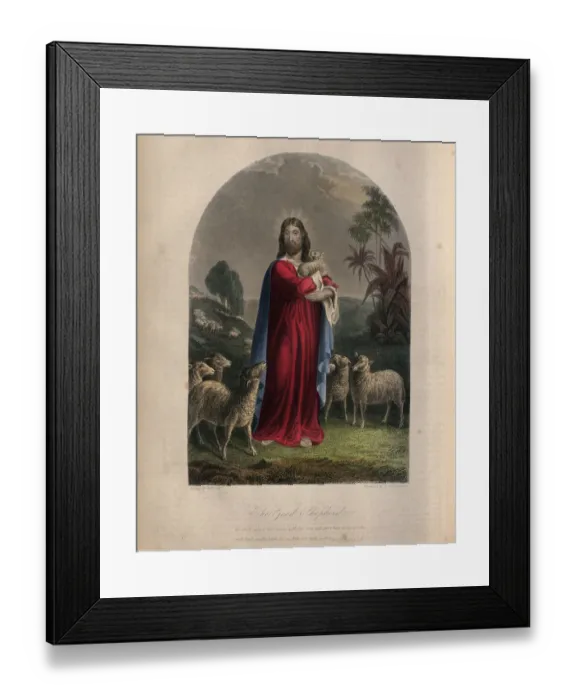 Framed Print : Jesus Christ as the Good Shepherd Framed Print : Jesus Christ as the Good Shepherd