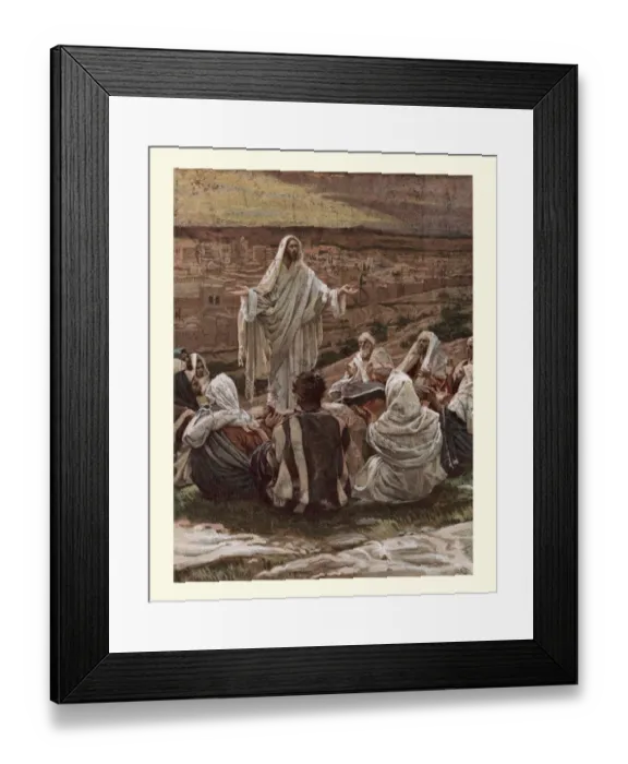 Framed Print : The lords prayer, Jesus with his worshippers Framed Print : The lords prayer, Jesus with his worshippers