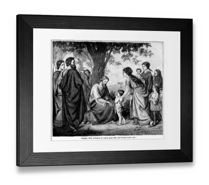 Framed Print : Jesus with children Suffer little children to come unto me Framed Print : Jesus with children Suffer little children to come unto me