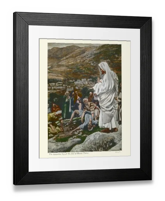 Framed Print : Possessed Boy at the Foot of Mount Tabor. Jesus Framed Print : Possessed Boy at the Foot of Mount Tabor. Jesus