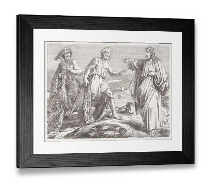 Framed Print : Jesus calls Peter and Andrew (Mark 1, 16-18) Framed Print : Jesus calls Peter and Andrew (Mark 1, 16-18)
