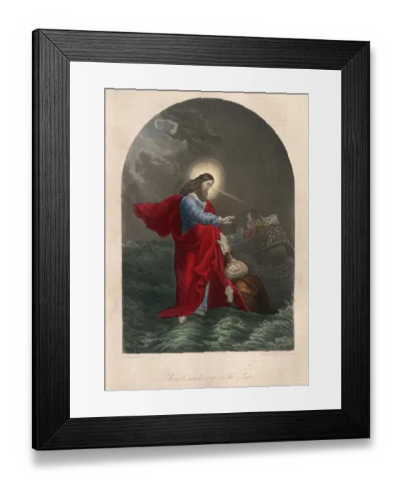Framed Print : Jesus walking on the sea Framed Print : Jesus walking on the sea