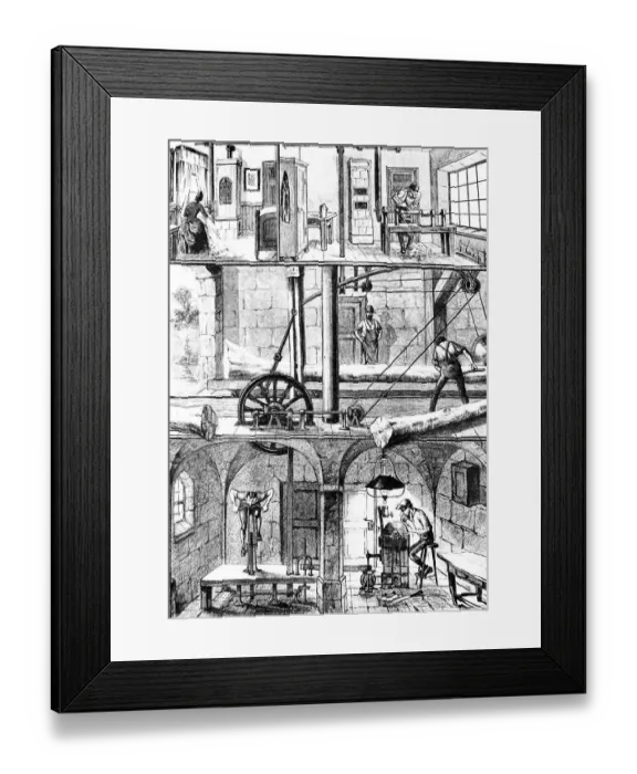 Framed Print : How the bicycle possibly was invented, a look at some production sites that inspired Framed Print : How the bicycle possibly was invented, a look at some production sites that inspired