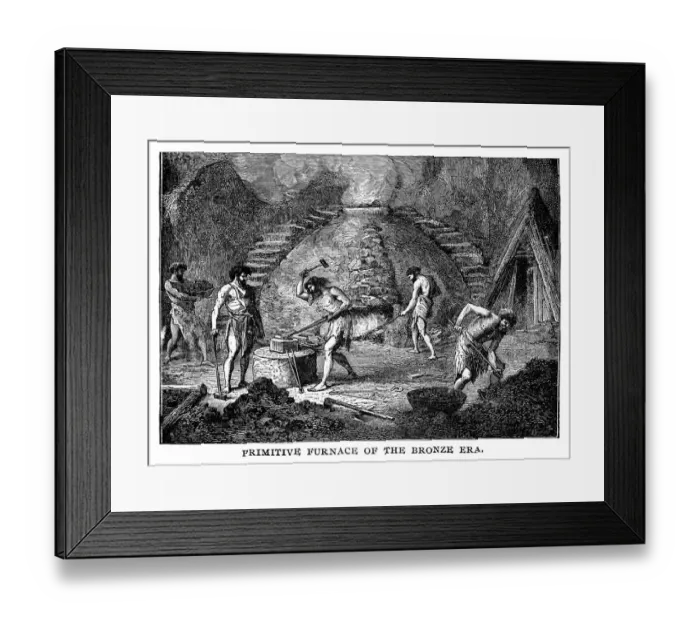 Framed Print : Primitive furnace of the bronze era Framed Print : Primitive furnace of the bronze era