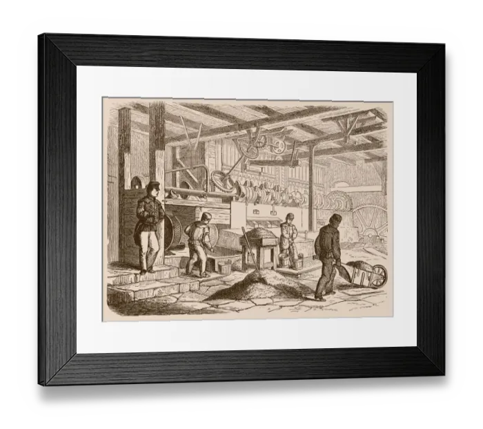 Framed Print : Blacksmith forging iron Framed Print : Blacksmith forging iron