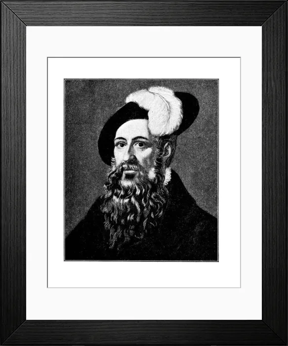 Framed Print : Portrait of Johannes Gutenberg, a German blacksmith, goldsmith, inventor, printer Framed Print : Portrait of Johannes Gutenberg, a German blacksmith, goldsmith, inventor, printer