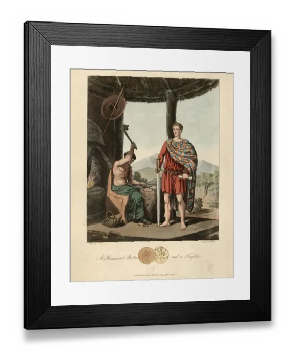 Framed Print : Ancient British History, Romanised Briton and a Fferyllt Framed Print : Ancient British History, Romanised Briton and a Fferyllt